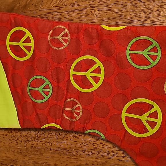 Vintage Handmade Christmas Stocking - Peace - Picture 2 of 3